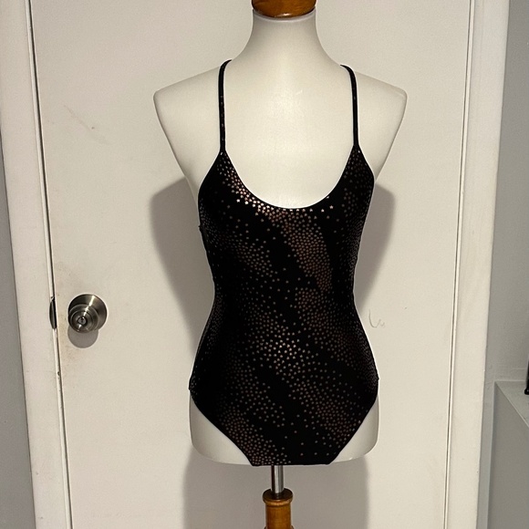 PilyQ Gold Star Metallic Farrah Swimsuit - Size S‎ - New With Tags. - Picture 1 of 15